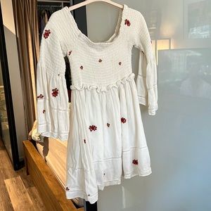 Free People off shoulder long sleeve mini dress - size Medium
